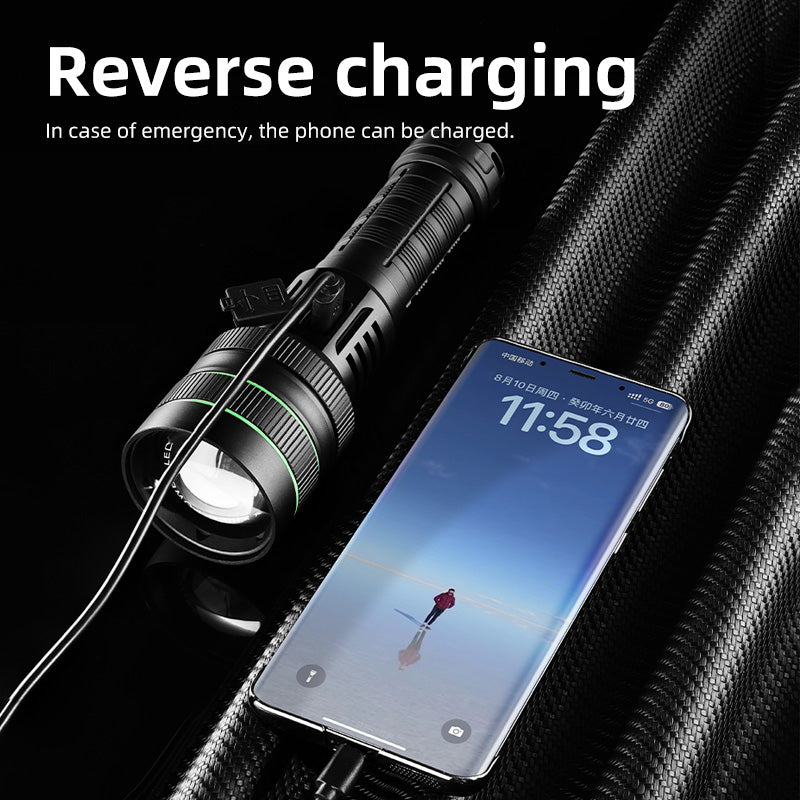 Extremely powerful 10,000 lumen flashlight